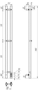 Полотенцесушитель электрический Point Деметра PN12812W П3 8x120см белый матовый